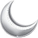 Anagram 35 Inch Silver Crescent Moon Foil Balloon