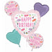 Spa Party Happy Birthday Foil Balloon Bouquet