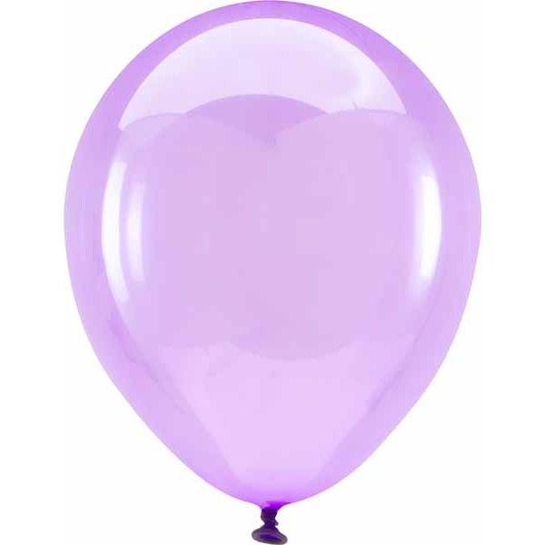Anagram Crystal Clearz Purple 11-Inch Latex Balloons, 100 Count