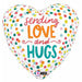 Sending Love & Hugs 18-Inch Heart Foil Balloon