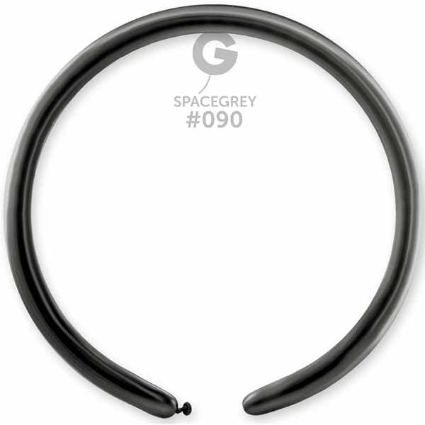 Gemar 260 Shiny Grey #090 Twisting Balloons, 50 Count