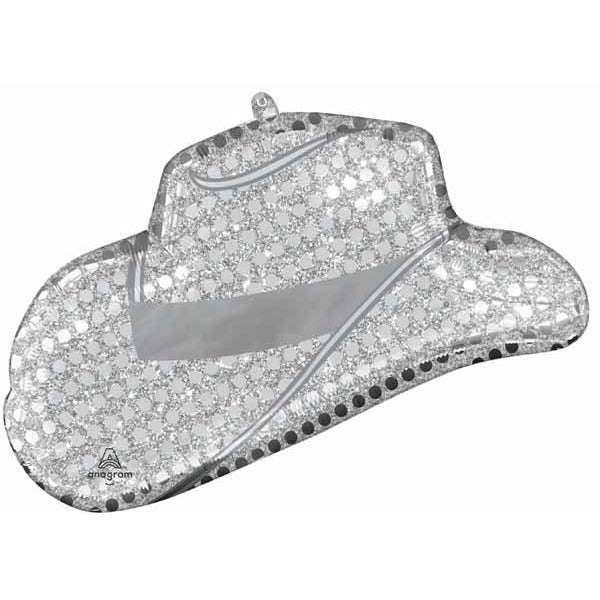 Disco Western Hat 33" Shaped Foil Balloon
