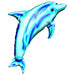 Ocean Blue Dolphin 37-Inch Foil Balloon