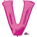 32-Inch Pink Letter V Balloon