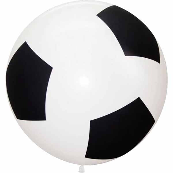 Sempertex 24-Inch Soccer Ball Latex Balloons, 3 Pack