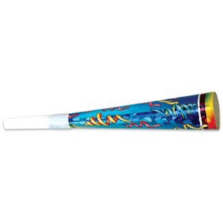 8-Inch Prismatic Party Horns, 6-Pack