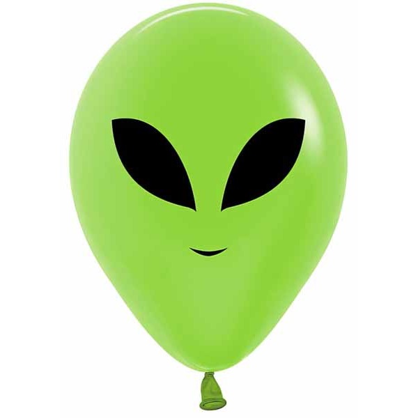 ALIEN FACE NEON GRN 5" SEMPERTEX 50/BG