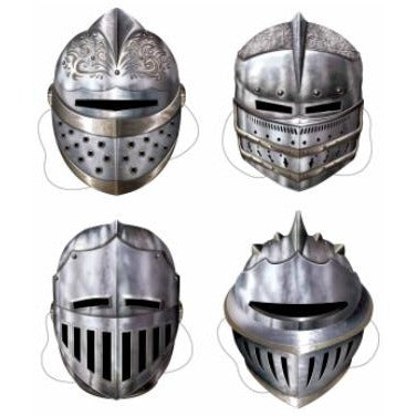 Medieval Knight Masks, 4 Pack