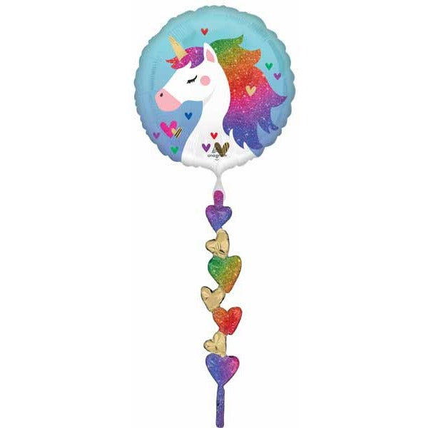 Rainbow Unicorn AirWalker Foil Balloon, 67 Inch