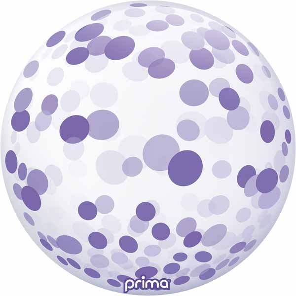 PRIMA CONFETTI 20" PURPLE SPHERE 1/PK