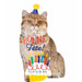 Bonne Fête Cat Shaped Foil Balloon, 33 Inch