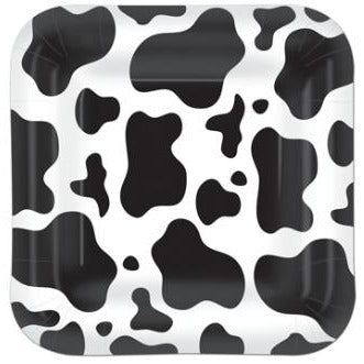 Cow Print 7-Inch Party Plates, 8 Count
