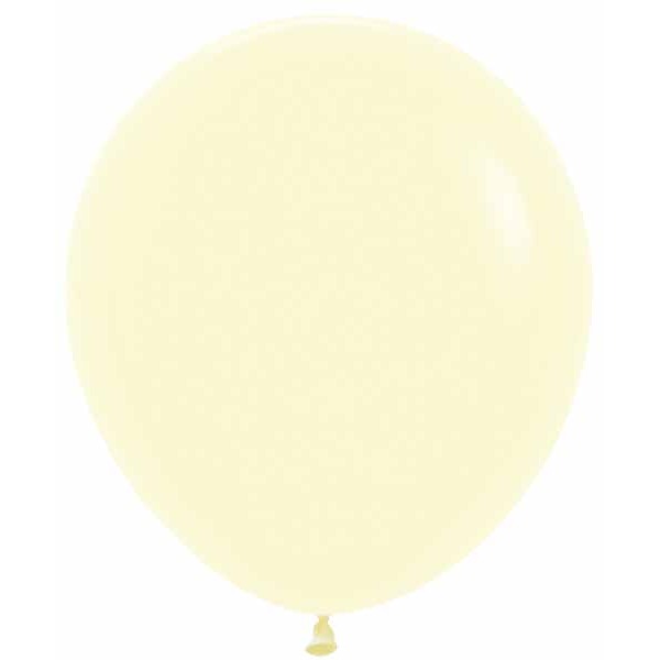 Sempertex Pastel Matte Yellow 18-Inch Latex Balloons, 25 Count