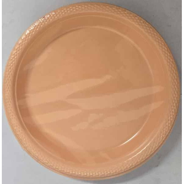 Peach 7-Inch Plastic Plates, 20 Pack