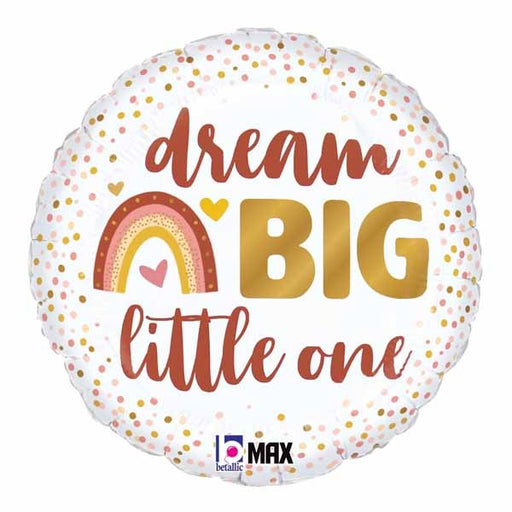 Boho Baby Dream Big 18-Inch Round Foil Balloon