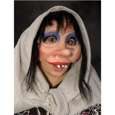 Mrs. Bashfool Latex Half Mask with Scarf and Hair