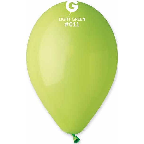 Gemar 12" Light Green #011 Latex Balloons, 50 Count