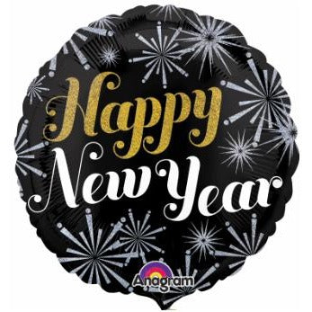 NEW YEAR PIZAZZ 18" HOLO RND S55 PKG