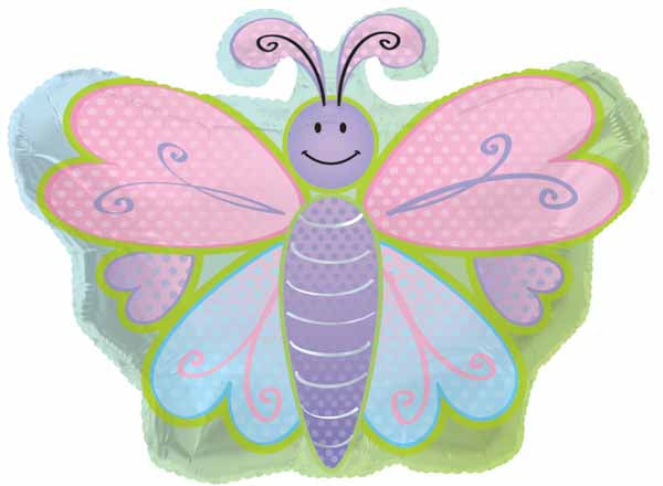 10 Inch Pastel Butterfly Mini Foil Balloon