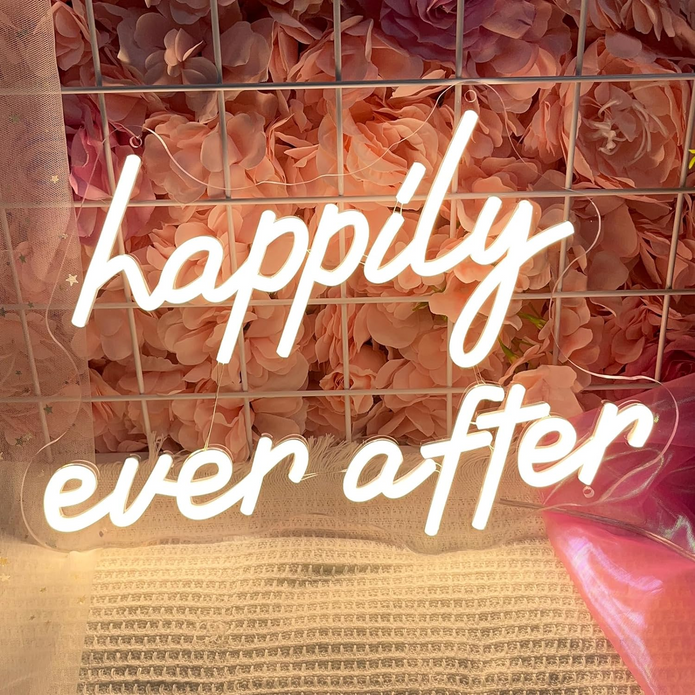 Custom Neon Wedding Sign - Happily Ever After