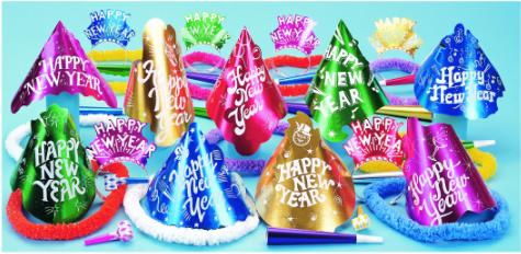 Multicolor New Year's Eve Cabaret Party Kit for 10