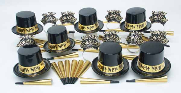 Gold Eclipse New Year's Party Kit for 10