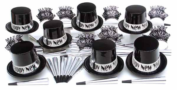 Silver Eclipse New Year's Eve Party Kit for 50
