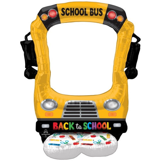 School Bus Selfie AirLoonz Foil Balloon