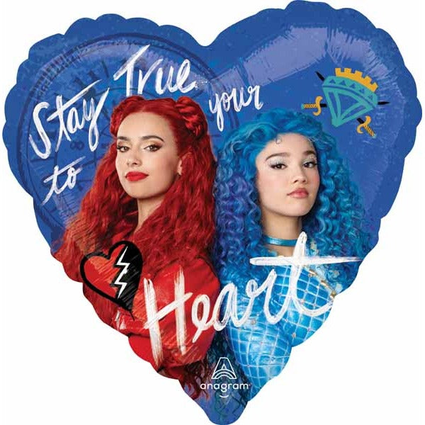 Disney Descendants 4 Jumbo Heart Foil Balloon, 28 Inch