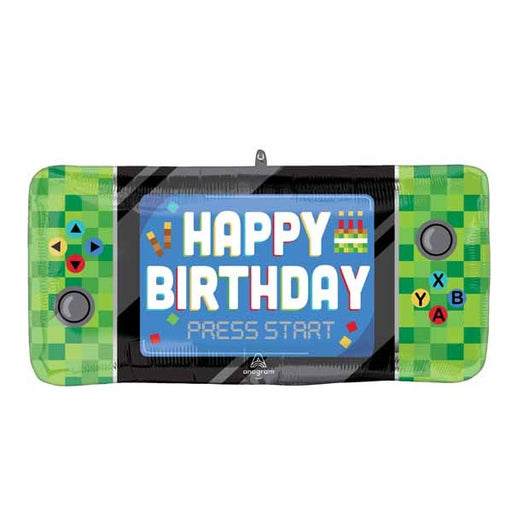 8-Bit Happy Birthday 27-Inch Foil Balloon