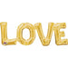 Gold LOVE Block Letter Foil Balloon