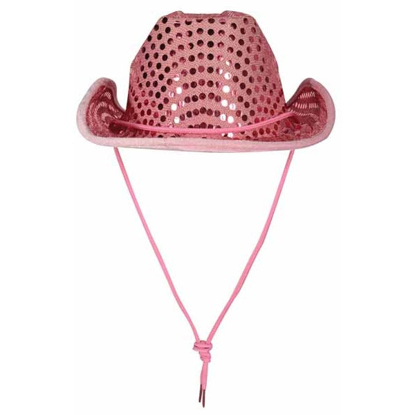 Pink Sequined Cowboy Hat