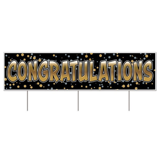 Jumbo Congratulations Yard Sign, 3 ft Wide