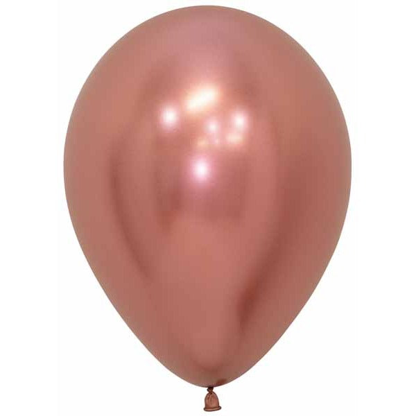 Sempertex 5" Reflex Rose Gold Latex Balloons, 50 Pack
