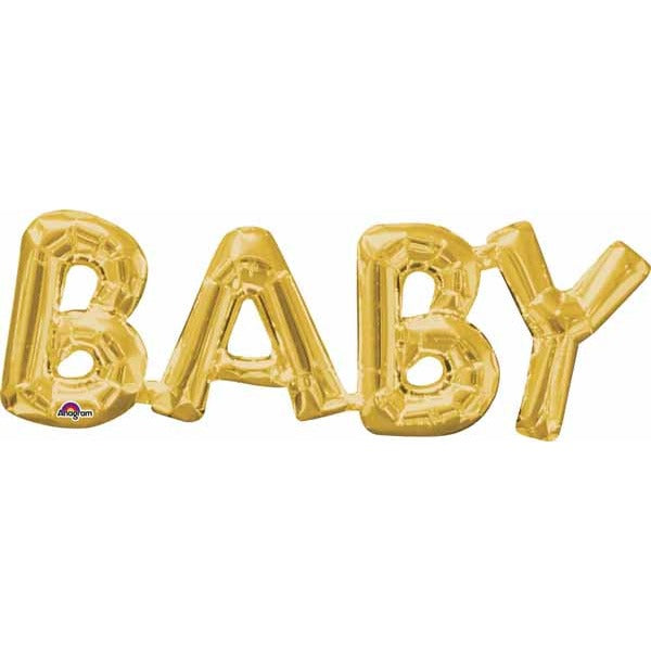 BABY GOLD CI: BLOCK PHRASE 26"WX 9"H S55