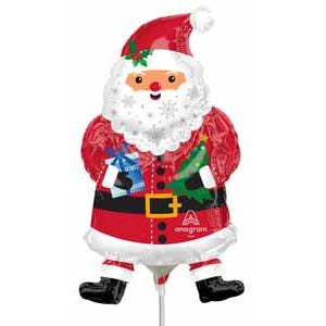 Snowy Santa Mini Shape Foil Balloon