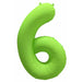 DecoChamp 34" Neon Green Number 6 Balloon