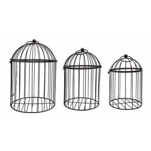 Decorative Metal Birdcages, Set of 3