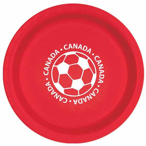 CANADA SOCCER PLATES 9" 8/PKG T26