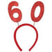 Red Glittered 60th Birthday Bopper Headband