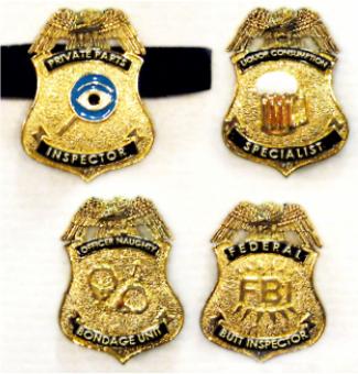 Officer Naughty Bondage Unit Costume Badge