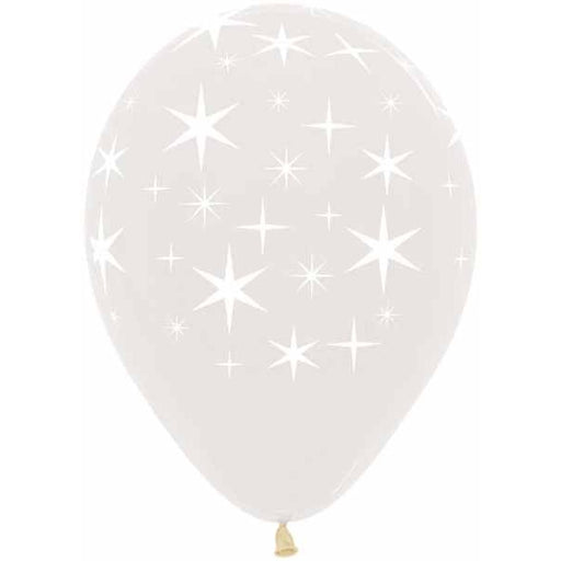 Sempertex Bold Stars Clear 11" Latex Balloons, 50 Pack