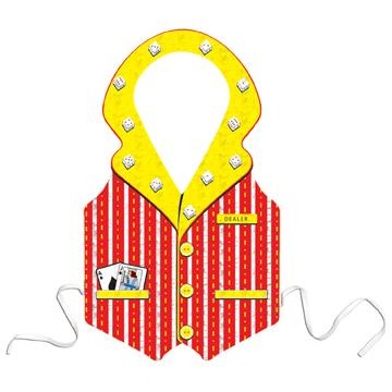 Prismatic Dealer's Vest for Casino Parties, 1 Count