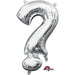 16-Inch Silver Question Mark Foil Balloon