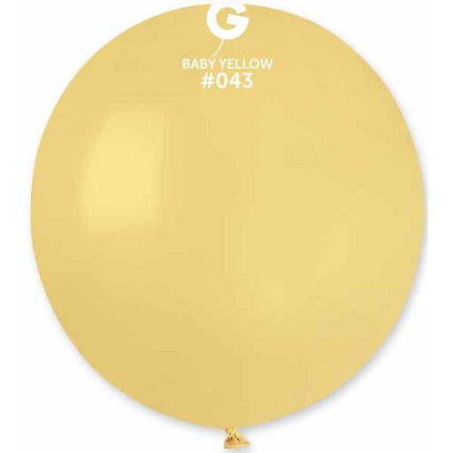 Gemar 19" Mustard/Baby Yellow #043 Latex Balloons, 25 Count