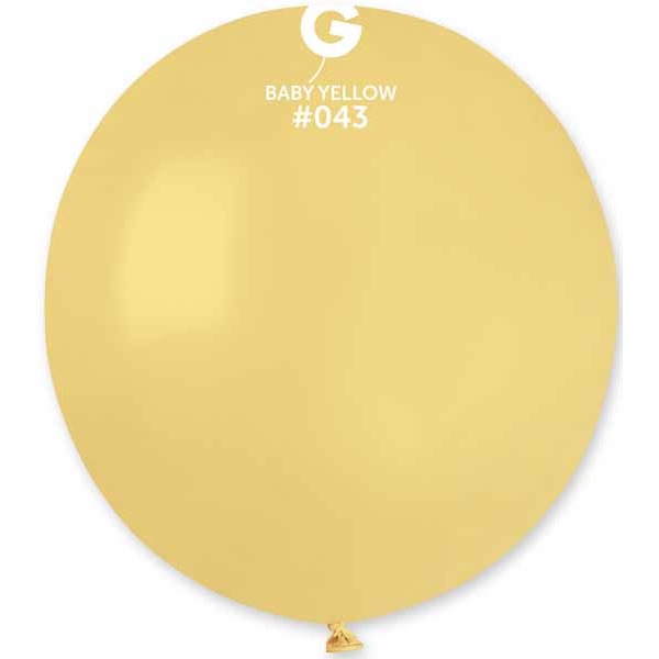 Gemar 19" Mustard/Baby Yellow #043 Latex Balloons, 25 Count