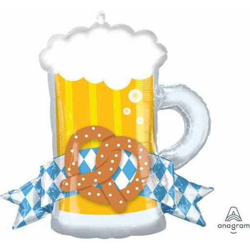 Oktoberfest Beer Mug Shaped Foil Balloon, 26 Inch