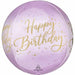 Lavender Luxe Happy Birthday 16" Orbz Foil Balloon