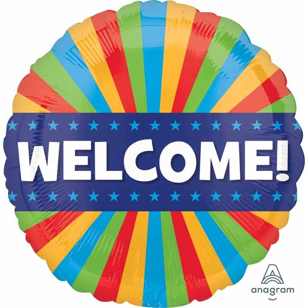 Welcome Blitz 18-Inch Round Foil Balloon