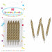Gold Spiral Birthday Candles with Holders, 10 Pack